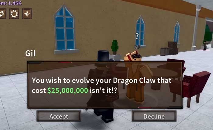 Dragon Claw V2 in King Legacy