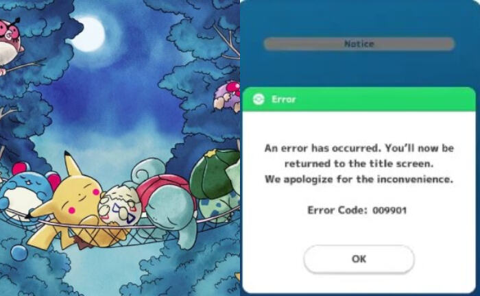 Pokemon Sleep Error Code 009901, Pokemon Sleep