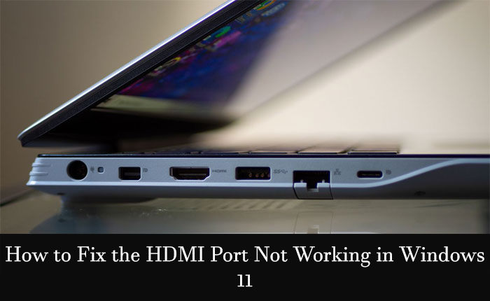 HDMI Port Not Working in Windows 11