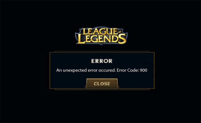 League of Legends Error Code 900
