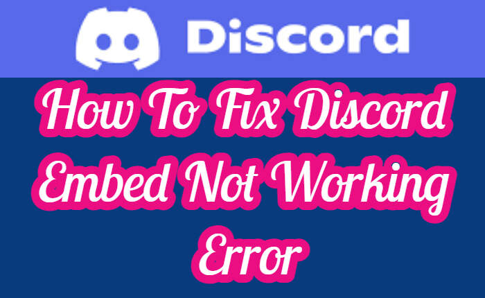 Discord Embed Not Working, Discord
