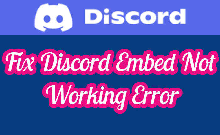 Fix Discord Embed Not Working Error