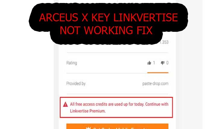 Arceus X Key Linkvertise