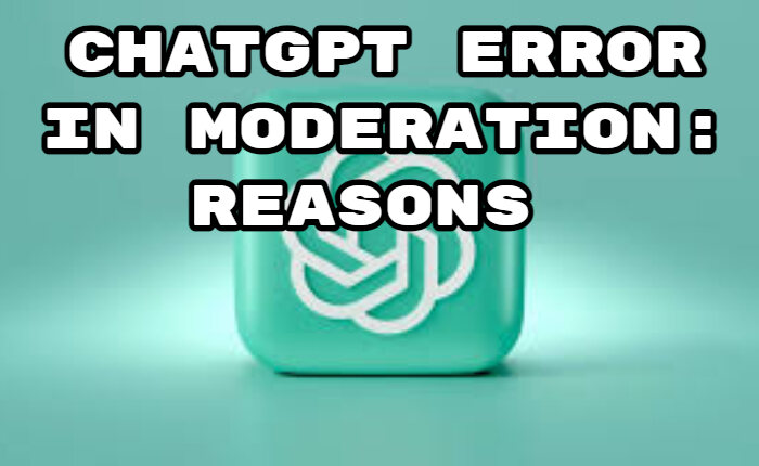 ChatGPT Error In Moderation Reasons