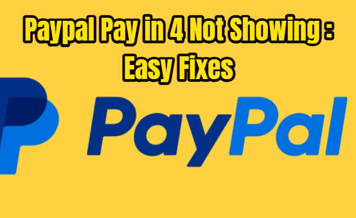 Solutions PayPal Pay in 4 Not Showing Error