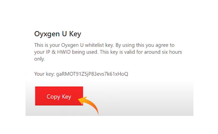 Oxygen U Executor Key