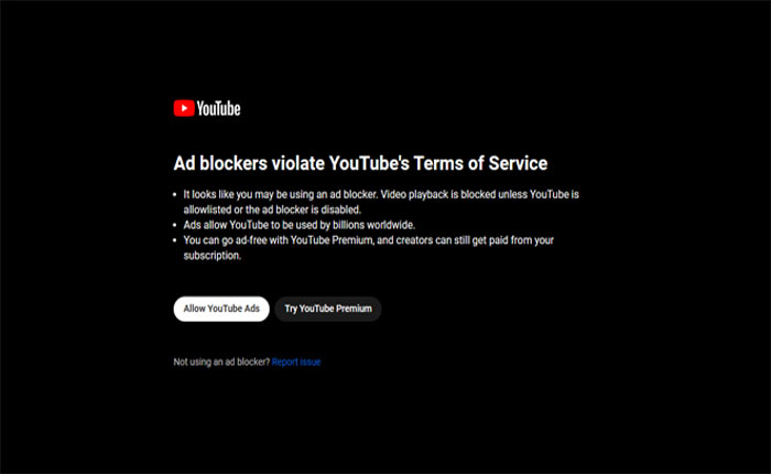 Ad Blockers Violate YouTube's Terms of Service
