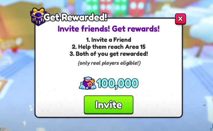 Invite Friends Reward PS99