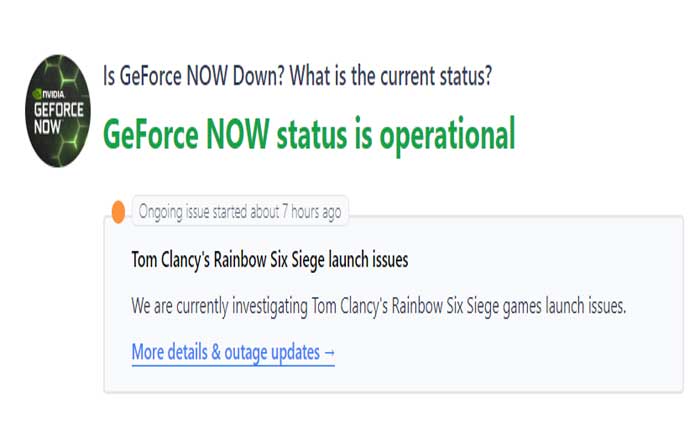 Check GeForce Now Server Status