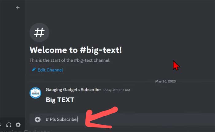 How to type in Big text on Discord