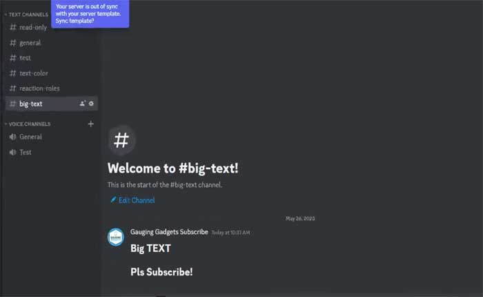 How to type in Big text on Discord