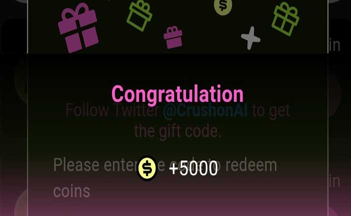 Crushon AI Gift Codes
