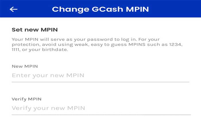 Change MPIN In GCash