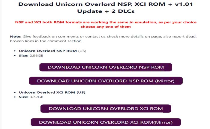 How To Download Unicorn Overlord NSP 