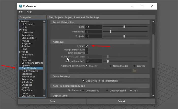 How To Use Autosave In Maya 