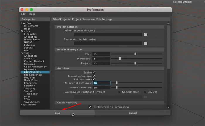 How To Use Autosave In Maya 