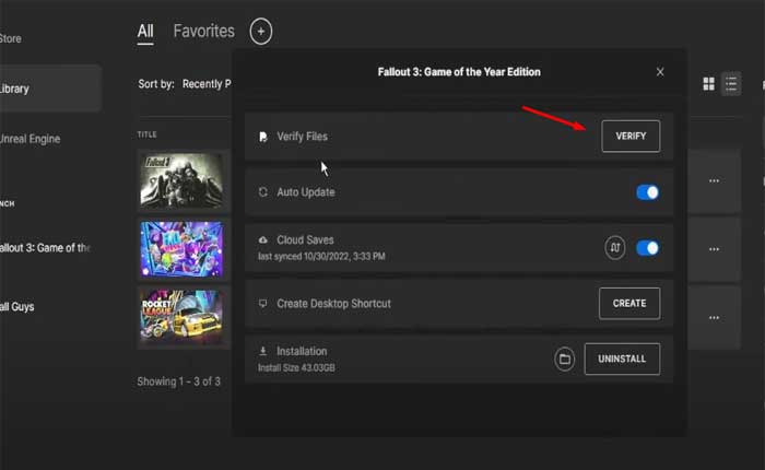 How To Fix Fallout 3 Not Launching On Epic Games
