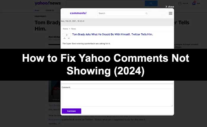 Yahoo Comments Not Showing